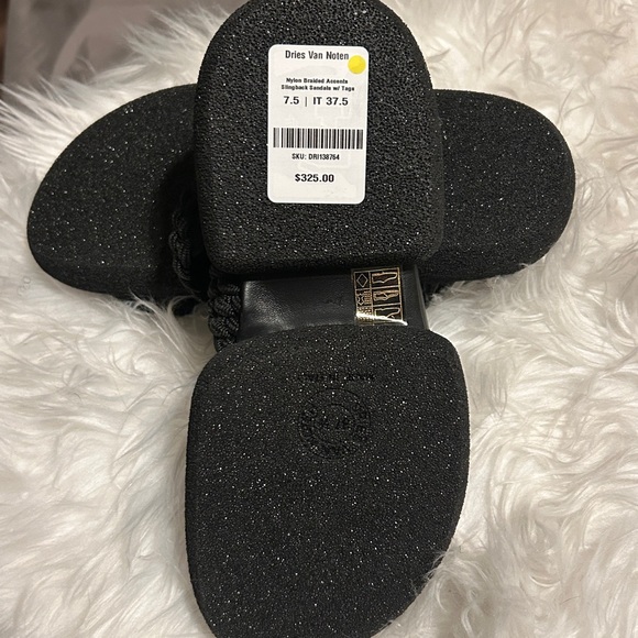 Dries Van Noten Black Braided Sandals - Picture 4 of 5